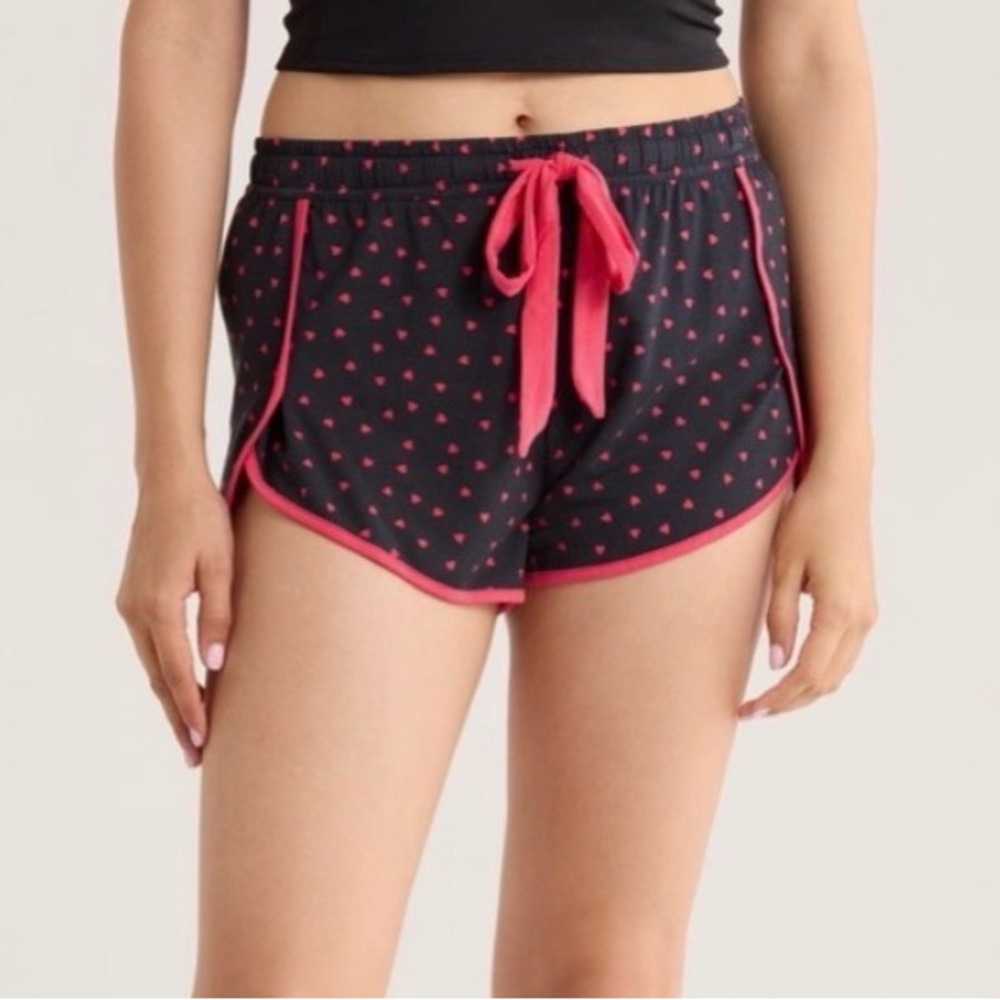 PJ salvage Women’s sweet dreams sleep shorts XS hearts navy pink